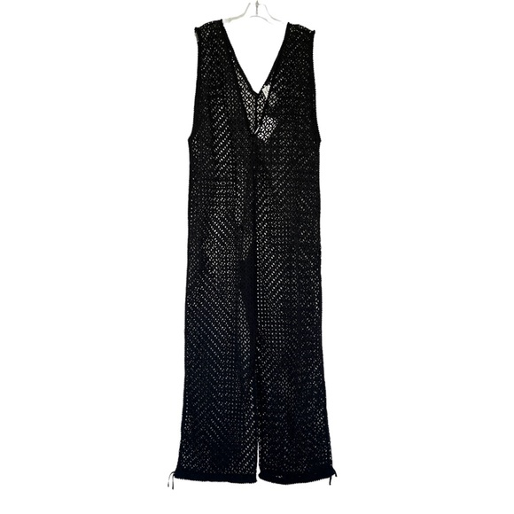 Wolford black sheer cotton eyelet cutout beach jumpsuit romper - Picture 2 of 10